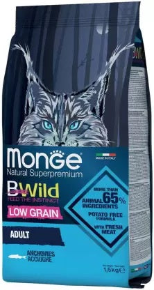 Monge Low Grain Adult cat Food anchovies 1.5 kg