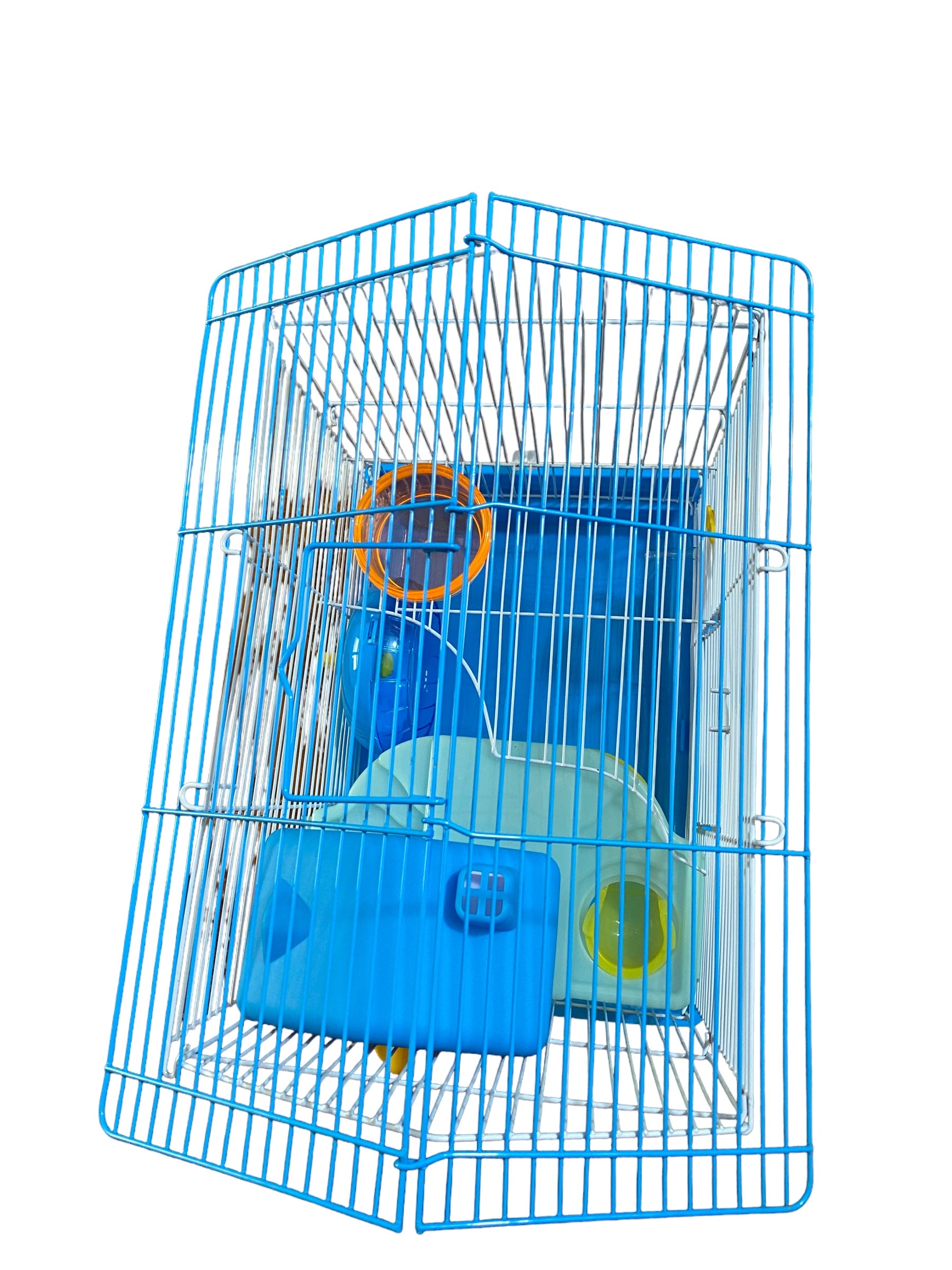 Gorilla pets Hamster Cage/Playhouse for Dwarf Hamster/Gerbil/Mice with a Food Cup, Water Bottle and Exercise Wheel with Spacious Two ladders cage (Color May Vary)