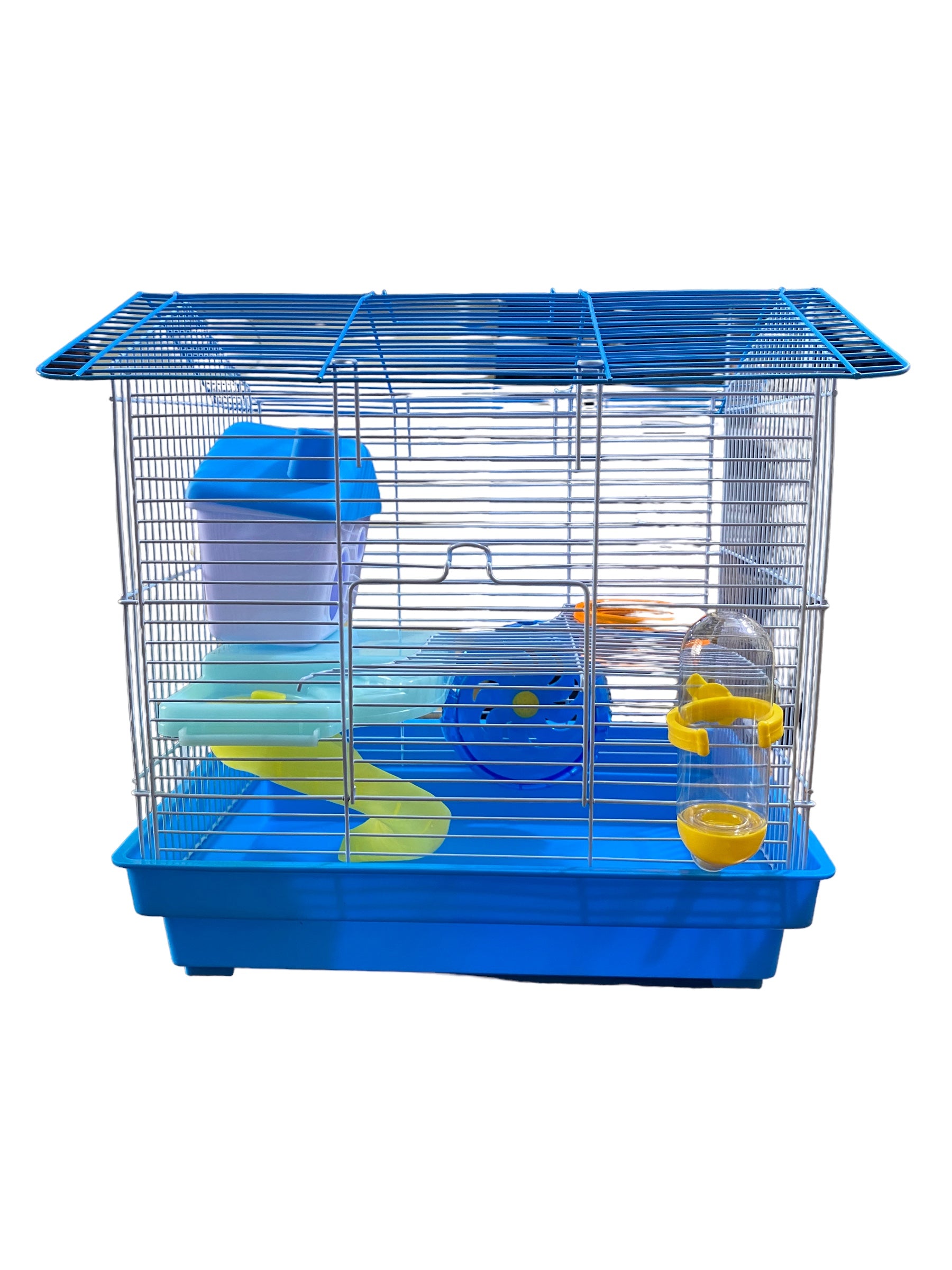 Gorilla pets Hamster Cage/Playhouse for Dwarf Hamster/Gerbil/Mice with a Food Cup, Water Bottle and Exercise Wheel with Spacious Two ladders cage (Color May Vary)