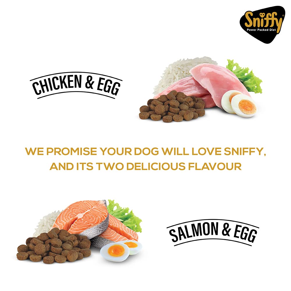 SNIFFY Starter - Chicken & Egg Dry dog food (3 kg) (Pregnent & Feeding Mothers | Weaning Puppies)