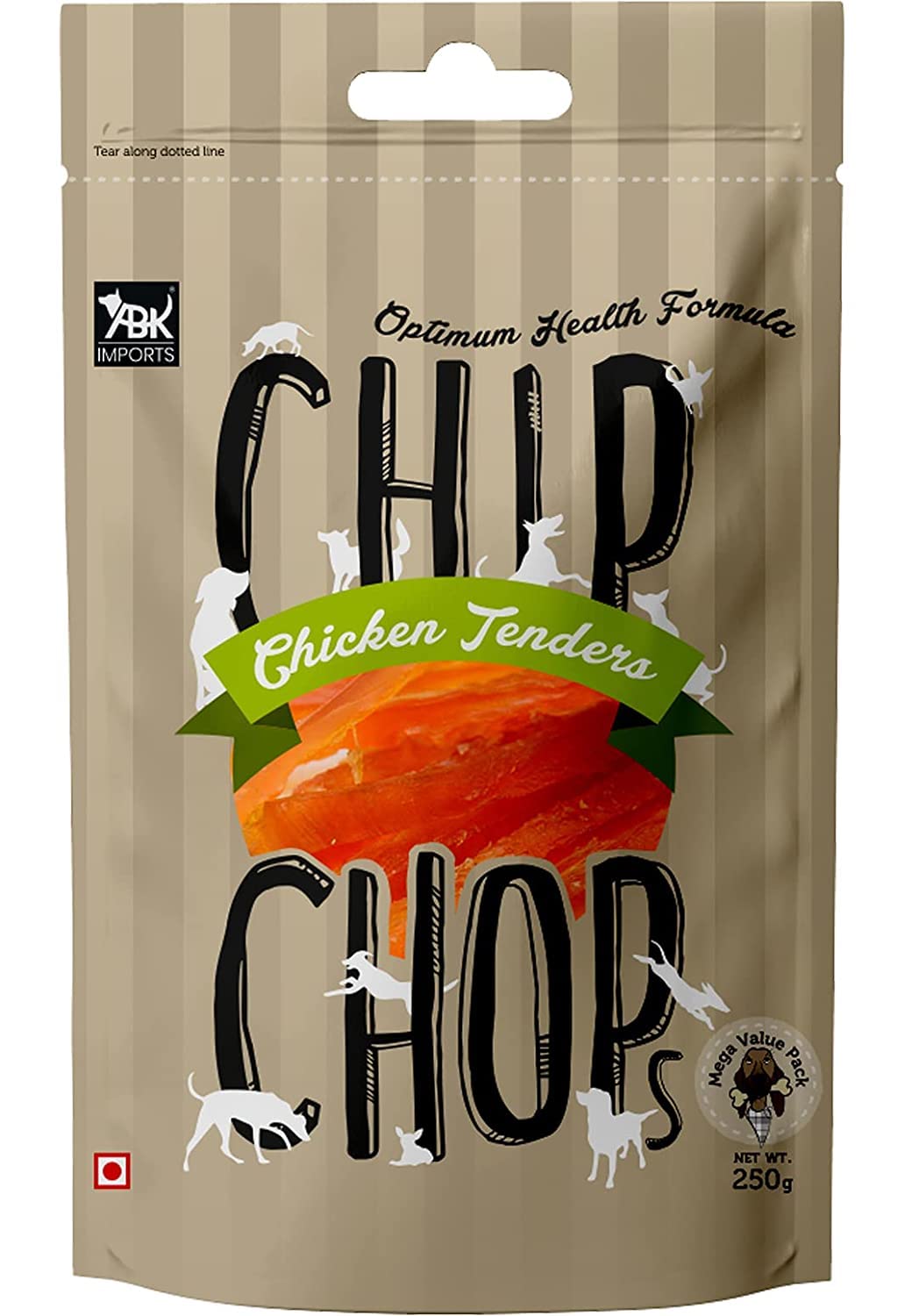 Chip Chops|Dog Treat pet Favorite Flavors Available in Multi Packs (Chicken Tenders, 250gm)