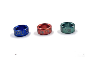 DNA identification ring for budgies love bird finch  set of 4