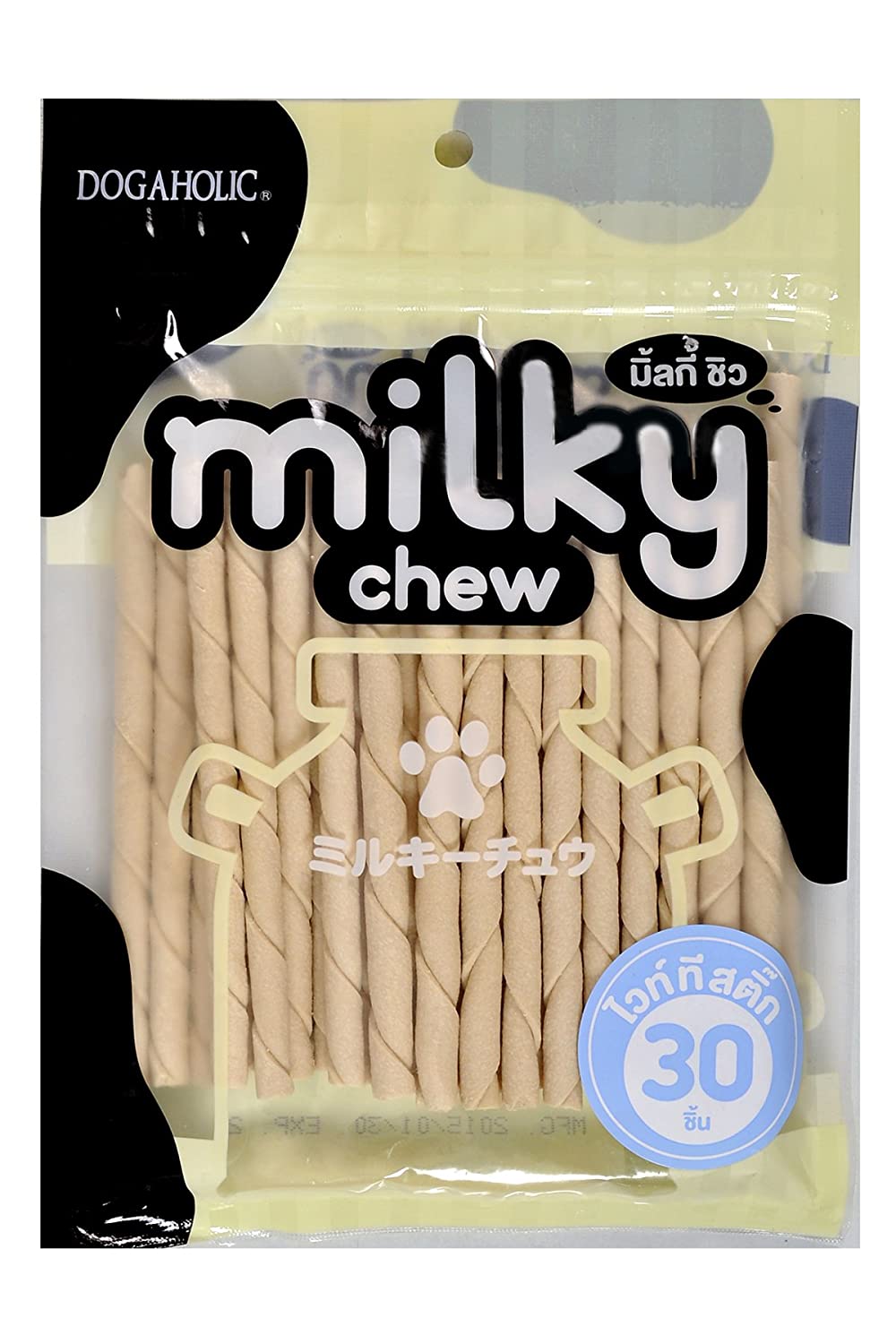 Dogaholic Milky Chews Sticks Dog Treat (30 Pieces)