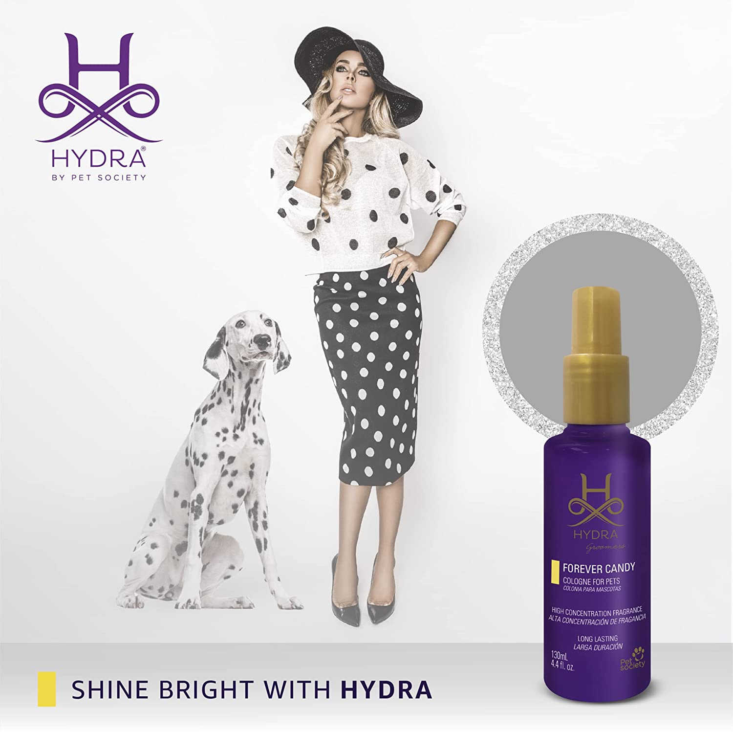 Hydra Groomers’ Forever Cologne Series for Cats & Dogs, Best Finishing Touch After a Full Treatment in The Grooming Salon | with Long Lasting Floral Fragrance, No More Wet Dog Smell – 130 ml