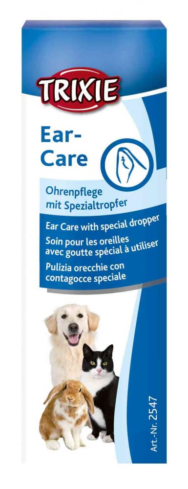 Trixie: - Ear Care for Dogs Cats and Other Small Animals | Offers Top Protection Against Dirt, Cleans and Maintains The Ear | Especially Suitable for Dogs with Droopy Ears – 50ml