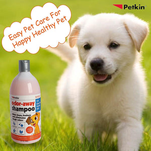 Petkin Odor-Away Shampoo Deep Cleans Freshens and Eliminates Tough Odours Combines Powerful Deodorizing Ingredients to Clean and Freshen Your Pet While Eliminating Tough -1000ml…