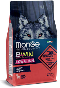 Monge Bwild Low Grain All Breeds Adult Dog Deer Dog Food 2.5 KG…