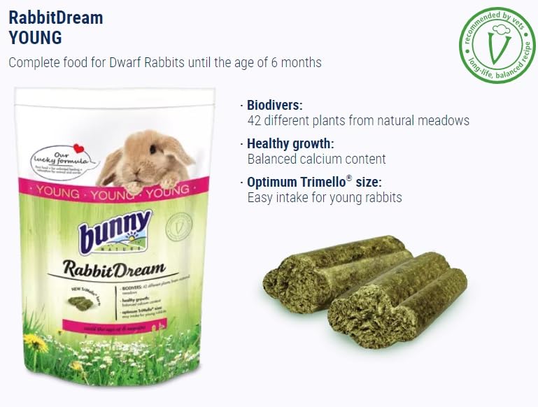 Bunny Nature Super Premium Food Rabbit Dream Young 750 G ! for Below 6 Month Age