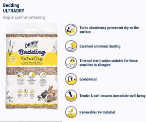Bunny Nature Bedding UltraDry 2.5kg (10.5 L) Super Premium Rabbit Bedding | Super Absorbent, Odor Control, Dust-Free, and Soft Comfort for Rabbits & Small Pets