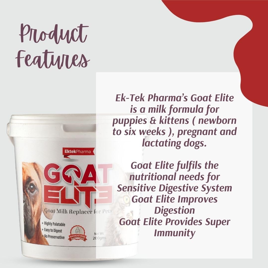 Goat Elite Milk Replacer Milk Powder for Pets 200gm