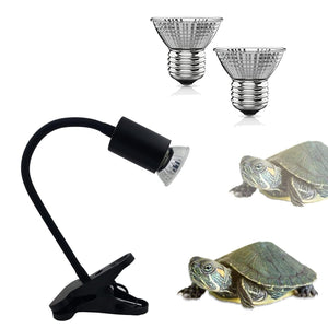 Gorilla pets Reptile Heat Lamp - 50W Uva/Uvb Turtle Basking Light With Holder & Dimmer 1 Bulb Fixture, For Aquarium Tank Tortoises Lizards Uv Light For Turtle Tank, e27