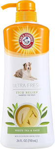 Arm & Hammer for Pets Ultra Fresh Itch Relief Shampoo with Oatmeal & Aloe Value Size with Pump 24oz | Great Smelling Dog Grooming Supplies, Bathing Supplies, Wash, Puppy Shampoo, Pet Shampoo