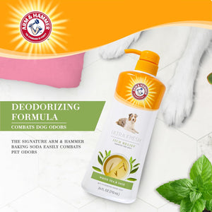 Arm & Hammer for Pets Ultra Fresh Itch Relief Shampoo with Oatmeal & Aloe Value Size with Pump 24oz | Great Smelling Dog Grooming Supplies, Bathing Supplies, Wash, Puppy Shampoo, Pet Shampoo