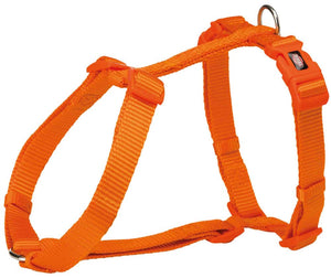 Trixie: - Premium Dog H-Harness | Made Nylon, Lightweight & Adjustable Straps | Two Snap Buckles on The Belly Strap to Easily Slip Around The Body – (75–120 cm/25 mm, L–XL), Papaya…