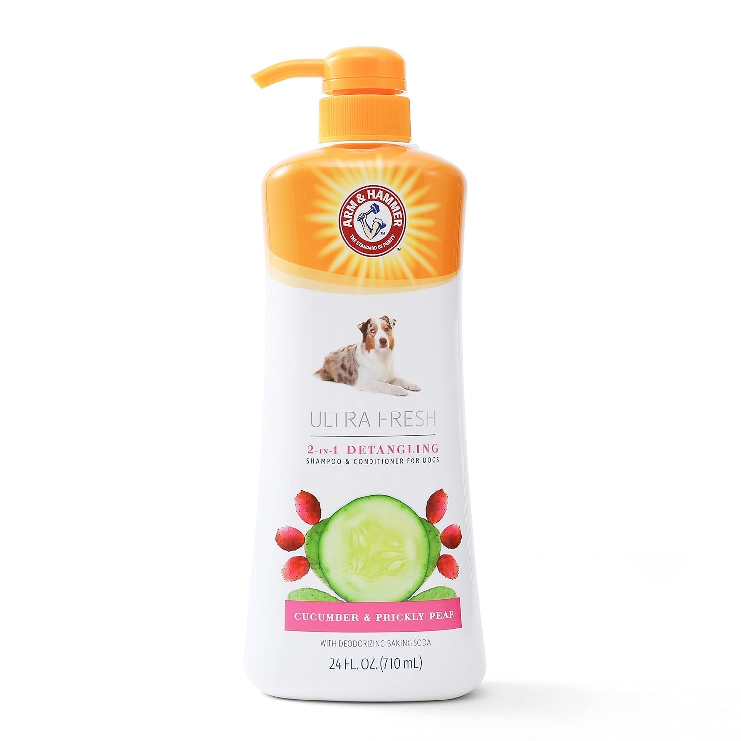 Arm & Hammer for Pets Ultra Fresh Detangling Dog Shampoo + Conditioner, Value Size 24oz, Dog Conditioner, Great Smelling Dogs Grooming Supplies, Dogs Bathing Supplies