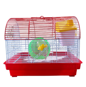 Gorilla pets Hamster Cage/Playhouse for Dwarf Hamster/Gerbil/Mice with a Home to Play, a Feeding Bowl, 1Water Bottle and Exercise Wheel with Spacious 1 ladders cage (Color May Vary)…