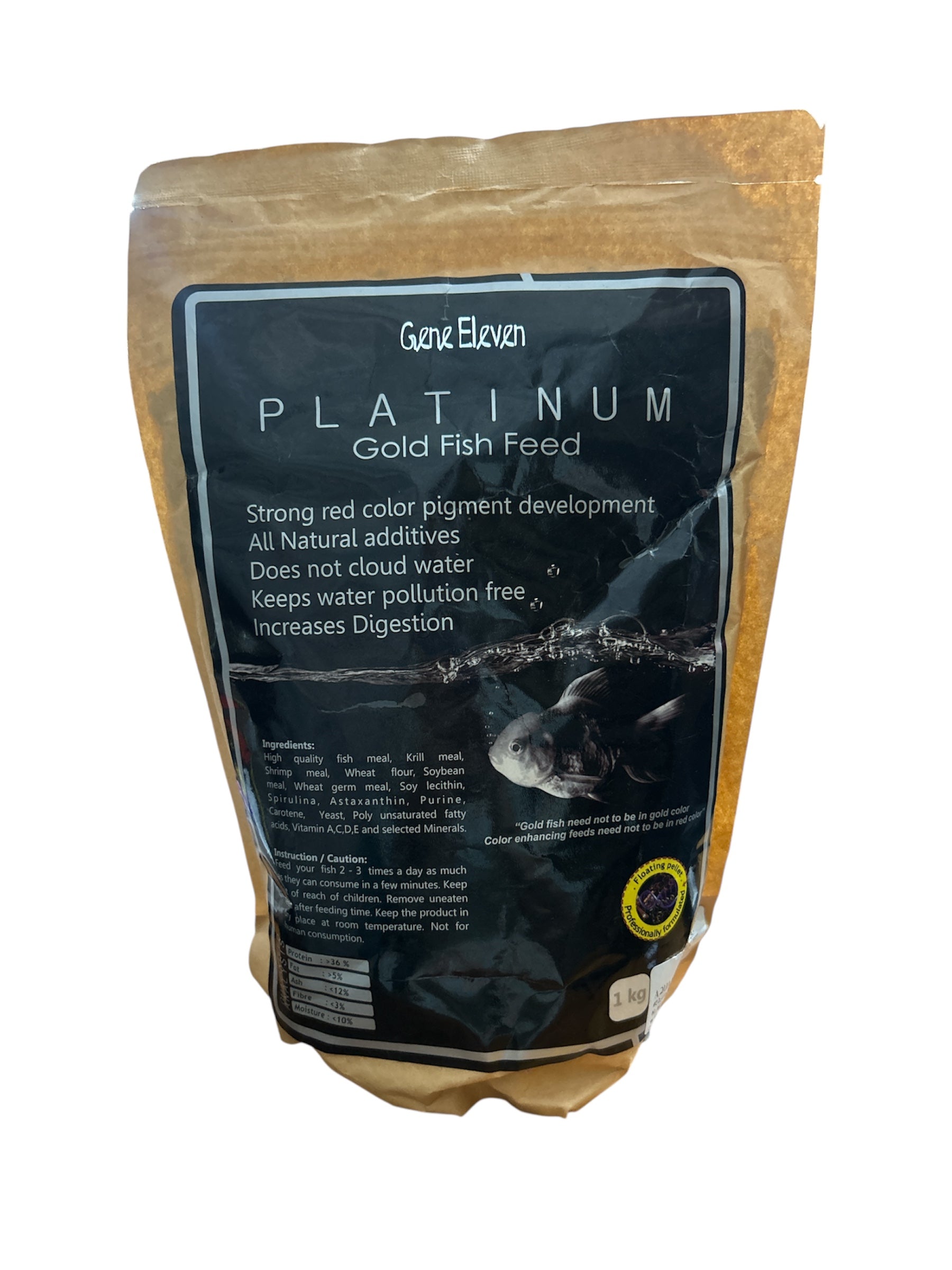 Gene Eleven Platinum Gold Fish Feed 1 kg Small