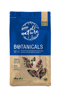 Bunny Nature Super Premium Botanicals Mid Mix with Blue Cornflower Blossoms & Echinacea 120 G Supplementary Food for Dwarf Rabbits, Guinea Pigs, Chinchillas & Degus