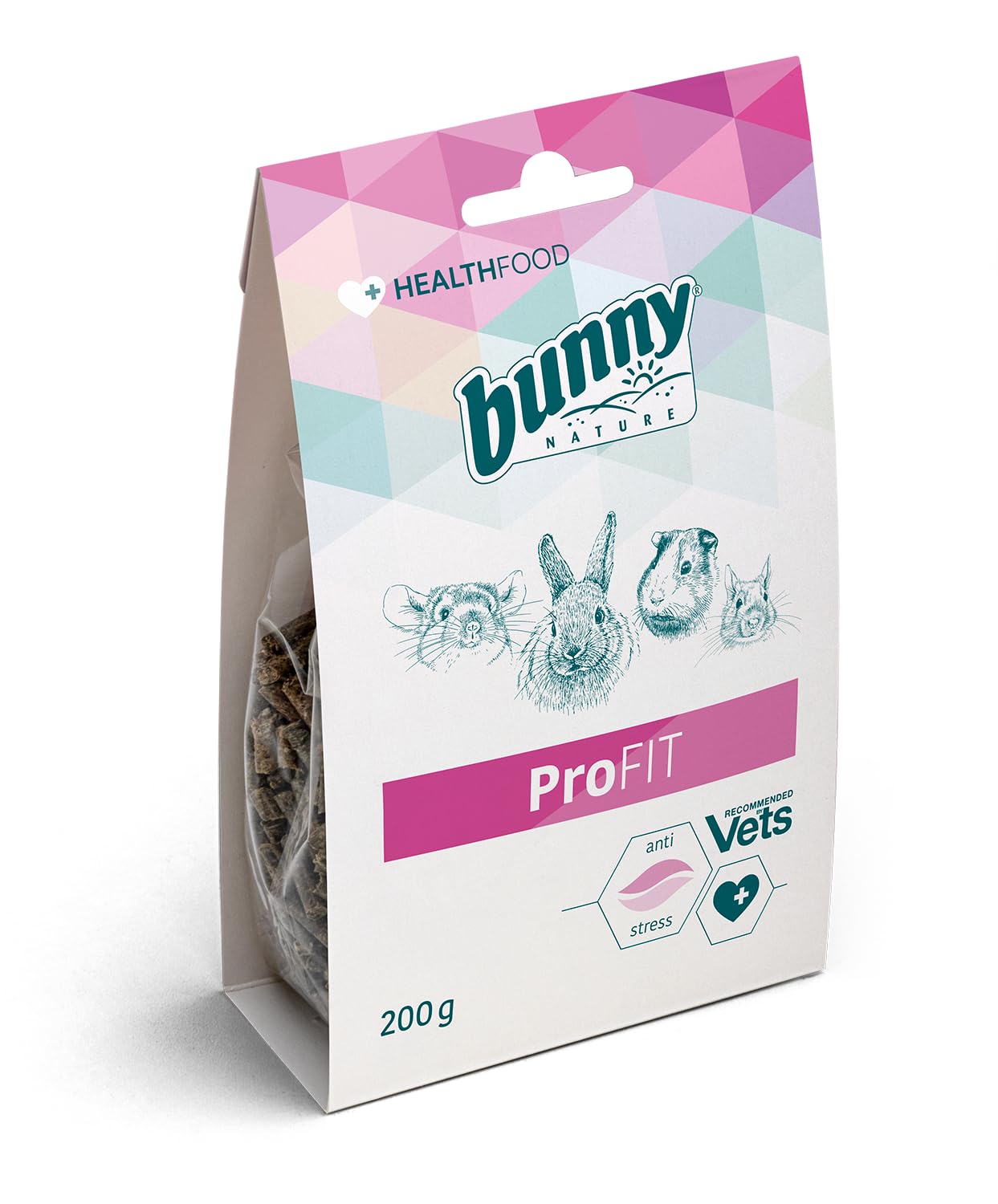 Bunny Nature Profit for Dwarf Rabbits, Guinea Pigs, Chinchillas - 200 G | Nutritional Supplement | Supports Digestive Health and Immune System