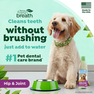 Tropiclean Fresh Breath Hip and Joint Water Additive, 473 ml…