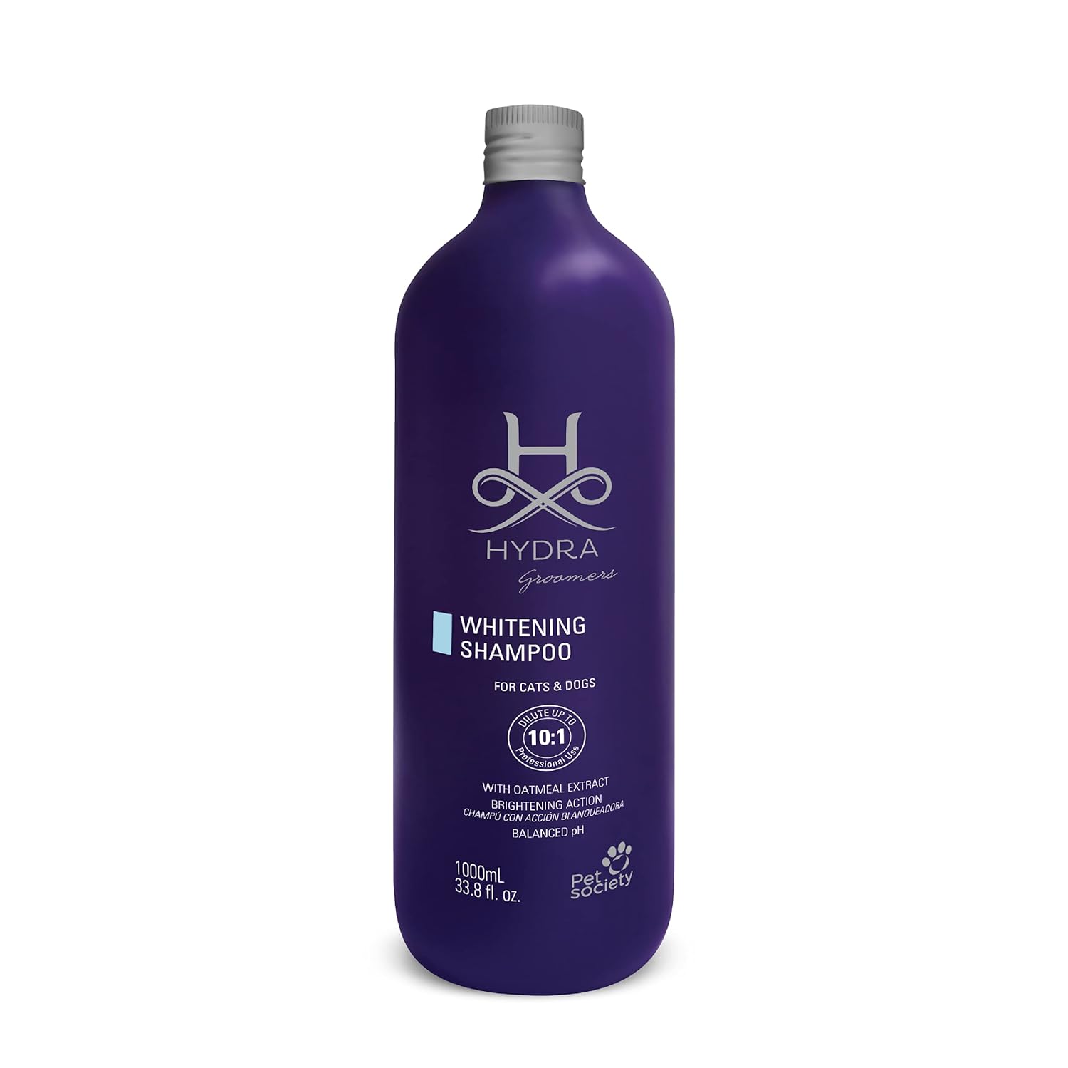 Hydra Groomer's Whitening Shampoo 1 Litre for Cats and Dogs Contains an Optical Brightener That Reduces The Yellowing of The Coat Oatmeal Extract Moisturizes and Softens The Coat…