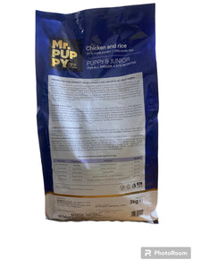 MR PUPPY DOG FOOD CHICKEN  AND RICE 3KG FOR PUPPY AND JUNIOR AGE-2-12 MONTHS