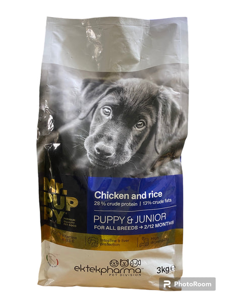 Mr Dog Food All Pets Food Supplies MR PUPPY DOG FOOD CHICKEN AND RICE 3KG  FOR PUPPY AND JUNIOR AGE-2