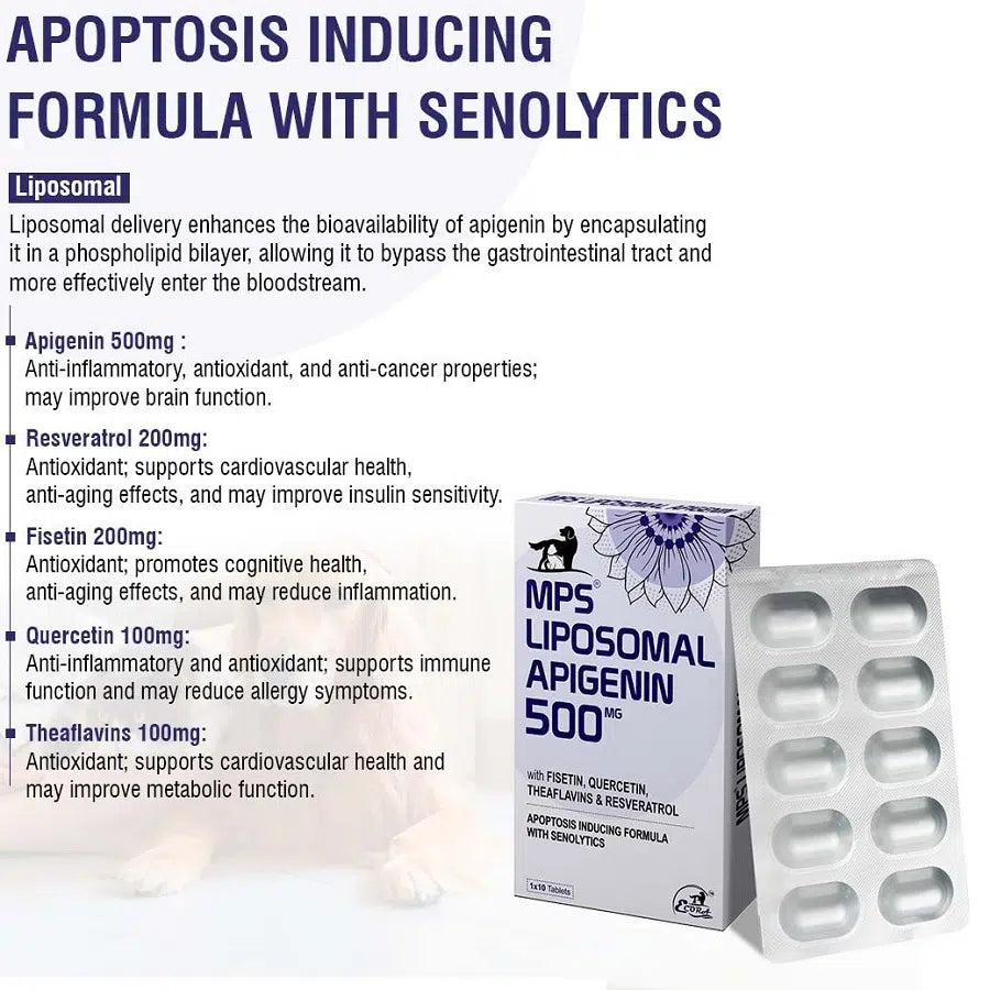MPS Liposomal Apigenin 500mg 10tabs for Dogs