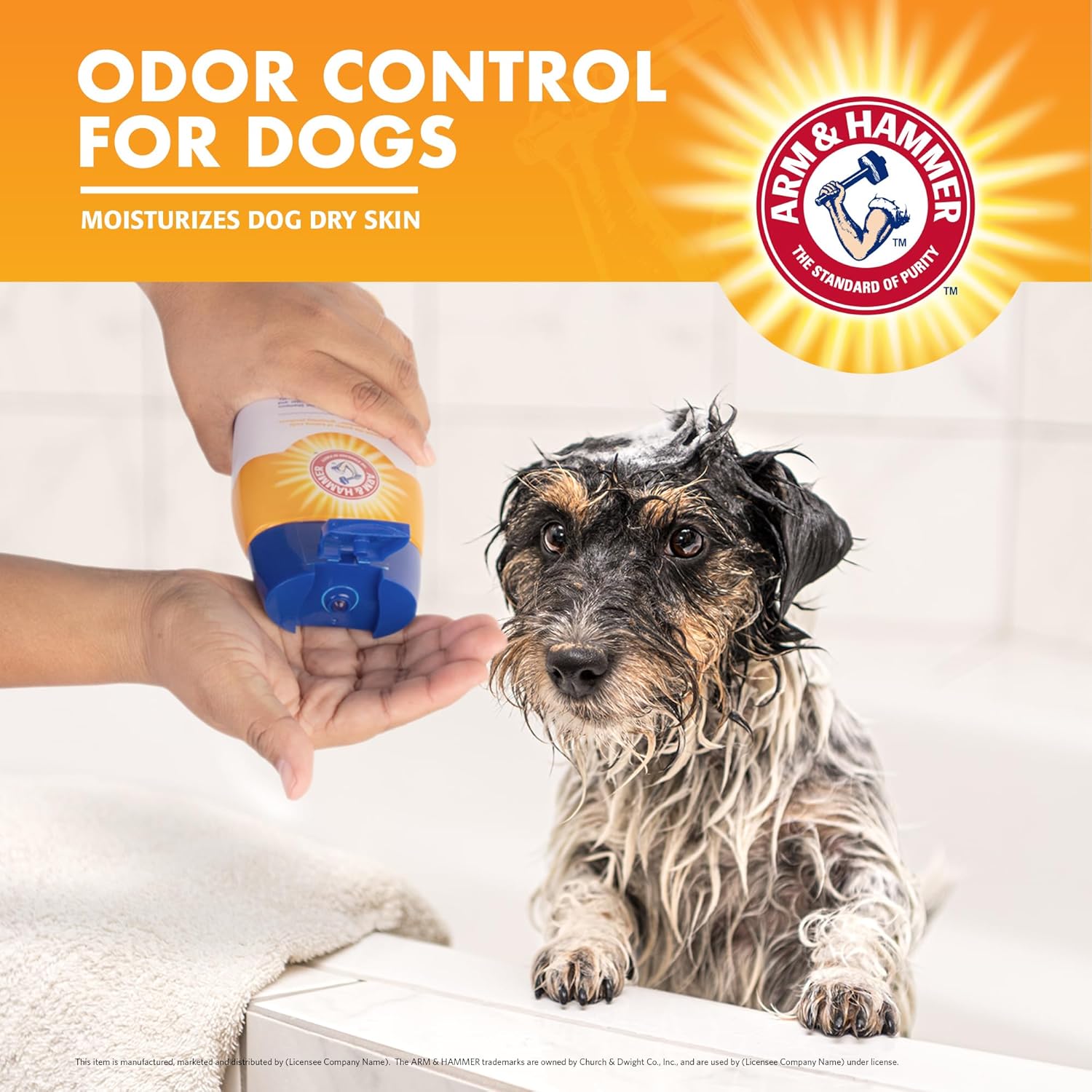 Arm & Hammer Deodorizing Dog Shampoo for Smelly Dogs & Puppies with Baking Soda, Moisturizing Dog Shampoo for Sensitive Skin - Kiwi Blossom Scent, 20 Fl Oz