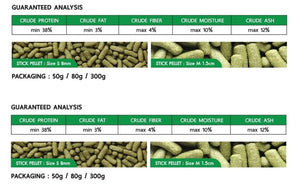 Sakura Super Premium Speacial Food for Turtle & Reptile with Vitamin D3, High Calcium & Probiotic Stick Pellet 8mm (S) 300gm