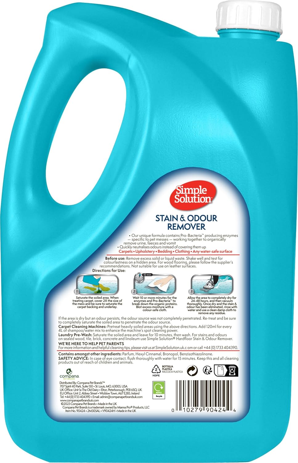 Simple Solution Stain and Odour Remover for Dogs  ltr