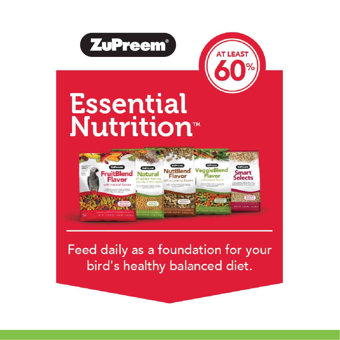 ZuPreem VeggieBlend Flavor with Natural Flavours Medium Bird Food 907-Gm,All Life Stages