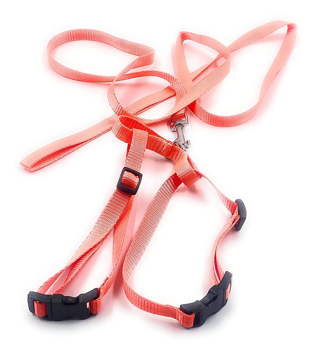 Dog Harness with Leash (Orange)