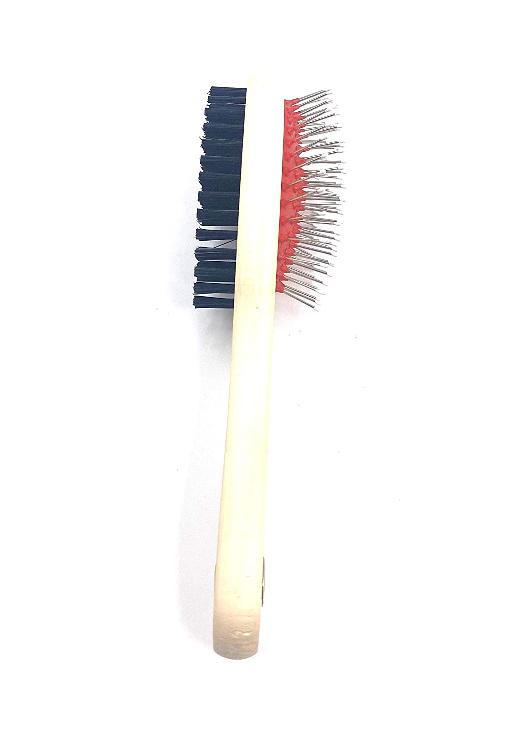 Gorilla pets Wooden Handle Brush one Side Metal bristles