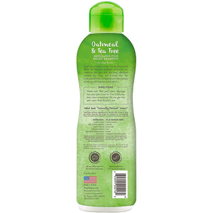 Tropiclean Natural Medicated Itch Relief Shampoo For Pets dog and cat With Oatmeal & Tea Tree,  355ml