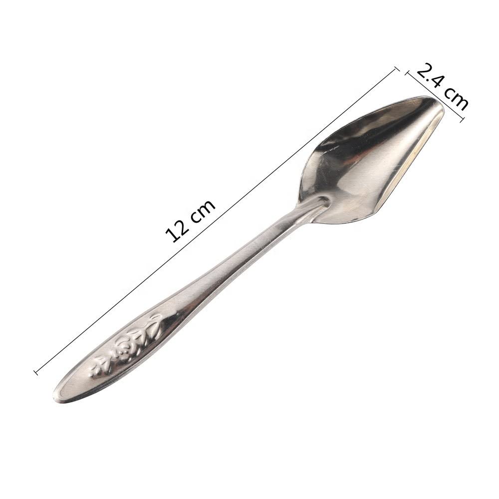 Bird Parrot Feeding Spoon Stainless Steel Medicine Spoons Hand Feeding Spoons Feeder Animals Care Tool for Pet Peony Cockatiel Rabbit Hamster Silver