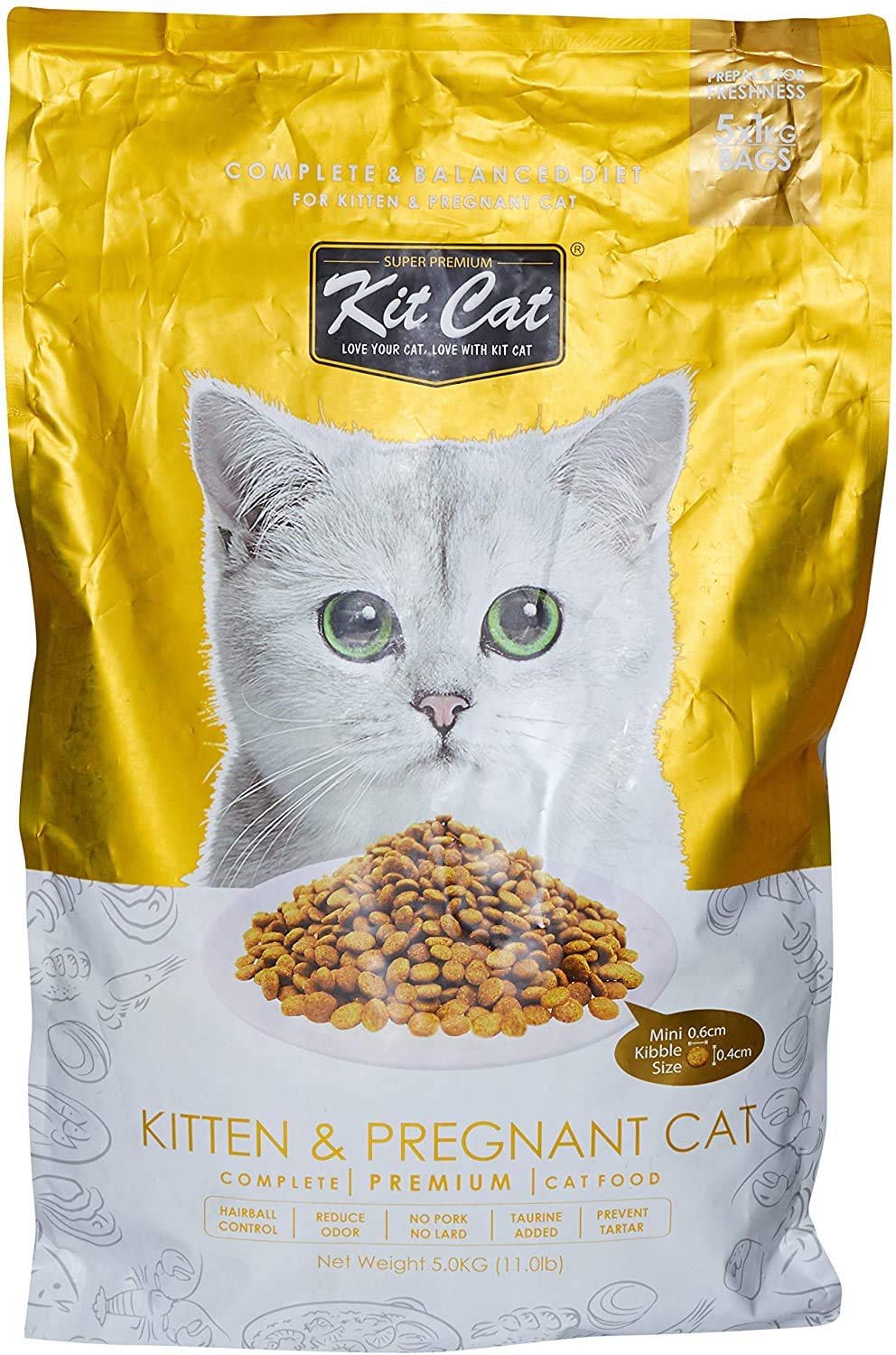 Kit Cat Dry Premium Kitten Pregnant Cat Food 5 kg Gorilla pets