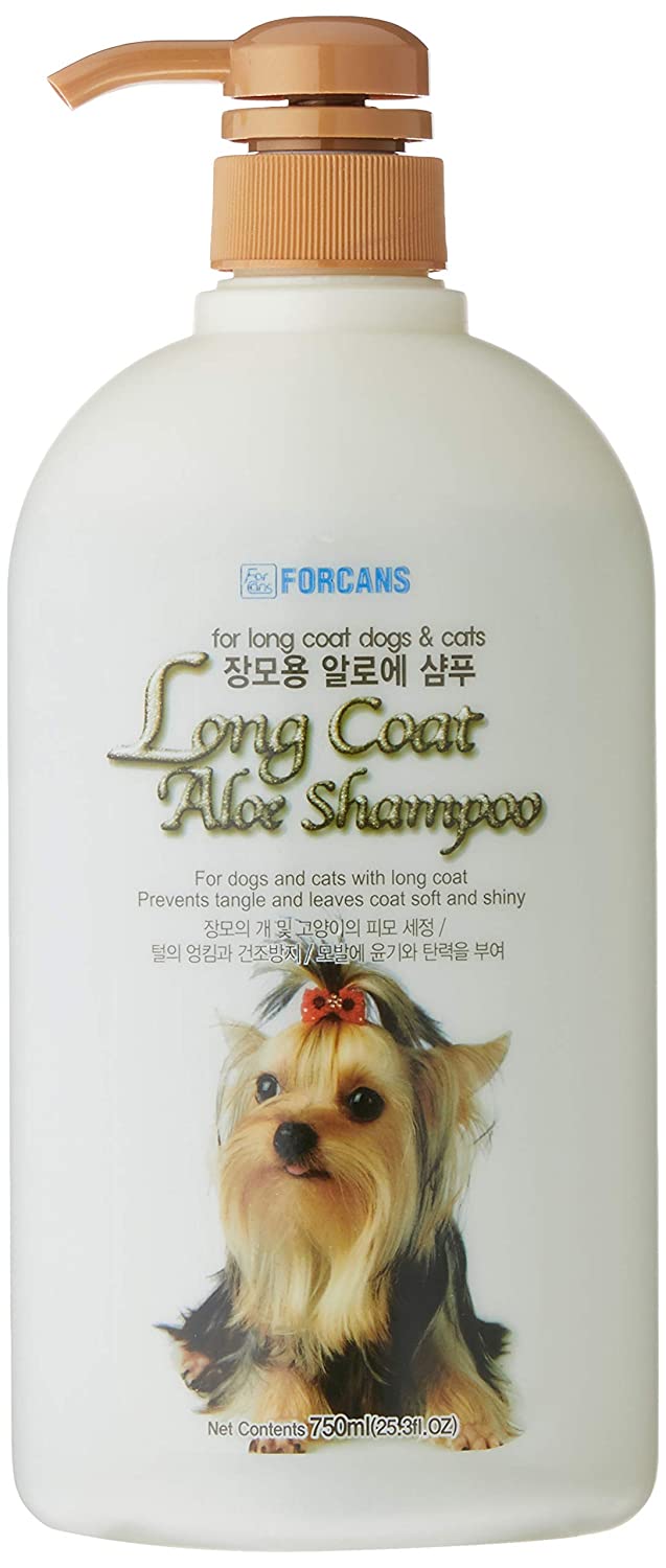 Forcans LONG Coat Aloe Shampoo, 750 ml, Shiny and Healthy Coat, Customised Shampoo