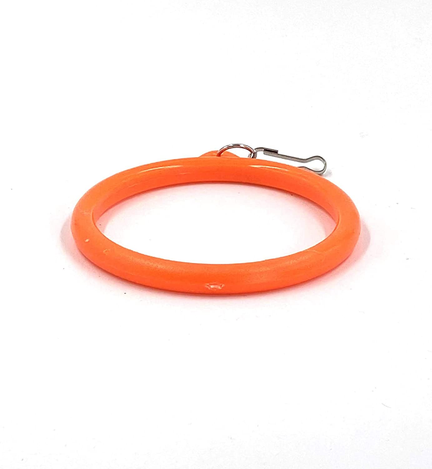 Gorilla Pets Bird Hanging Ring Playful Swing Circle Bird Toy Plastic Chew Toy for Bird (Large) Green Yellow Orange (Color May Vary) - Image 2