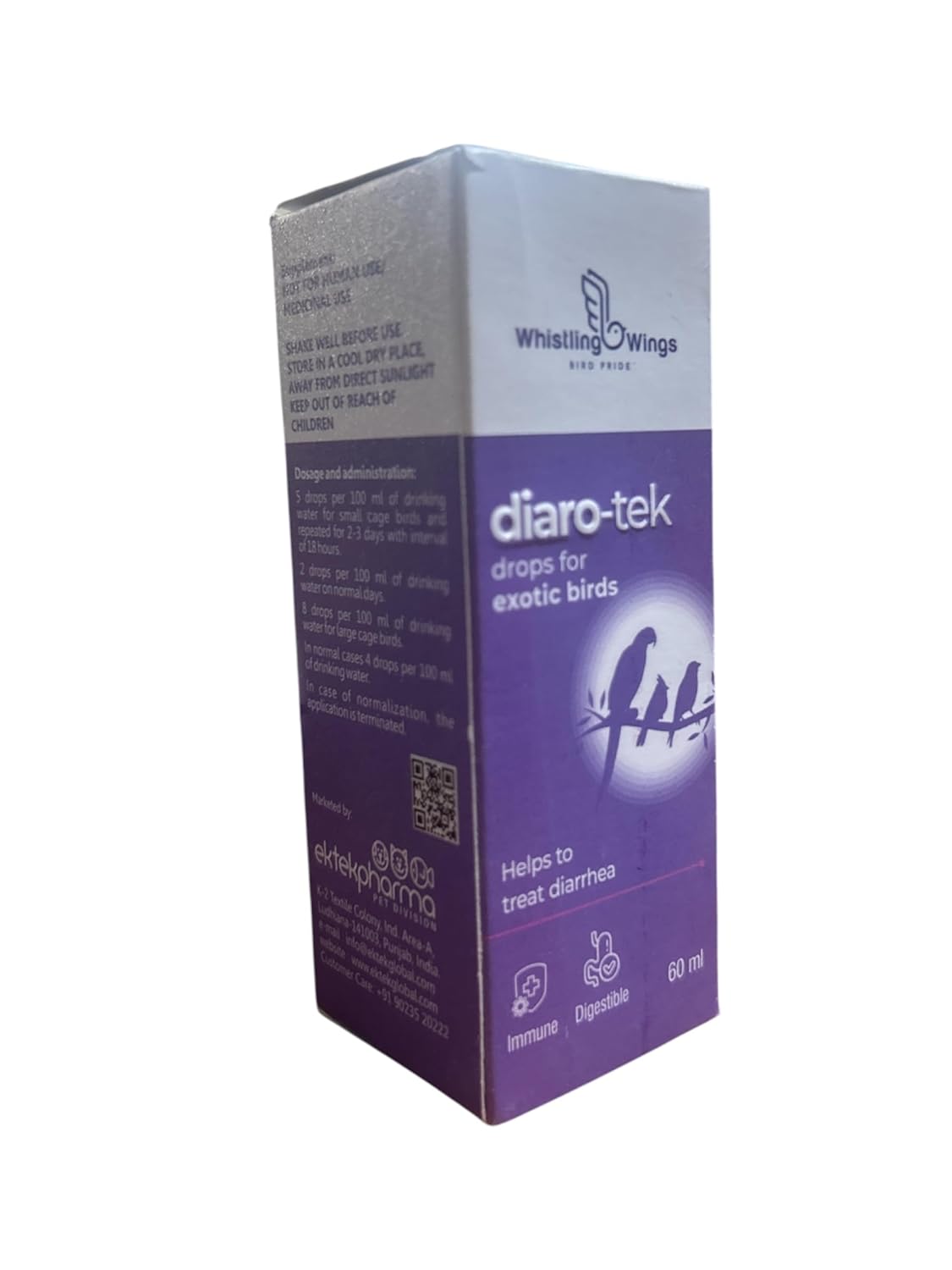 Diaro-Tek Drops for Exotic Birds 60ml Diarrhea Treatment for Birds