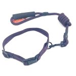 Gorilla pets Dog Collar with Leash Brown Color Powder Coated Anti Rust Metal Hooks (Purple)