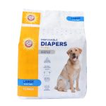 Arm & Hammer for Pets Female Dog Diapers, Size Large, 12 Count | Ultra-Absorbent, Adjustable Girl Dog Diapers with Leak-Proof Protection and Wetness Indicator