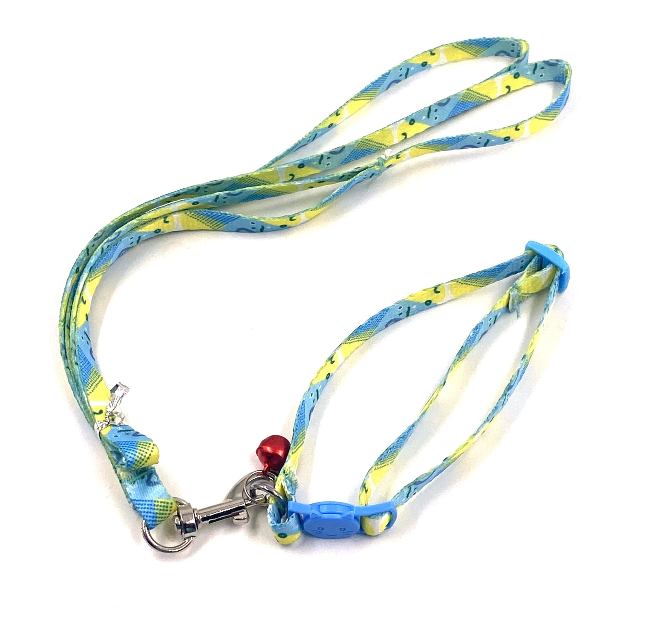 Gorilla pets cat and small puppy collar leash set small size multicolor