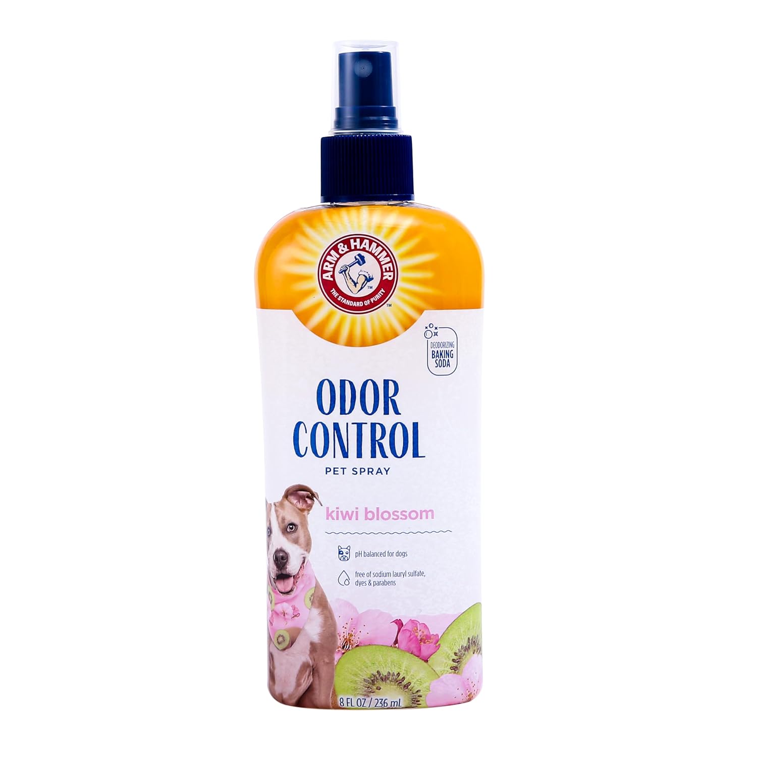 Arm & Hammer for Pets Super Deodorizing Spray for Dogs | Best Odor Eliminating Spray for All Dogs & Puppies | Fresh Kiwi Blossom Scent That Smells Great, 8 Ounces