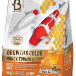 Boost Super Premium Koi Fish Food with Astaxanthin, Vitamins D,B12,C,A,E for Growth & Color Honey Formula Medium 5mm Pellet 1.5kg