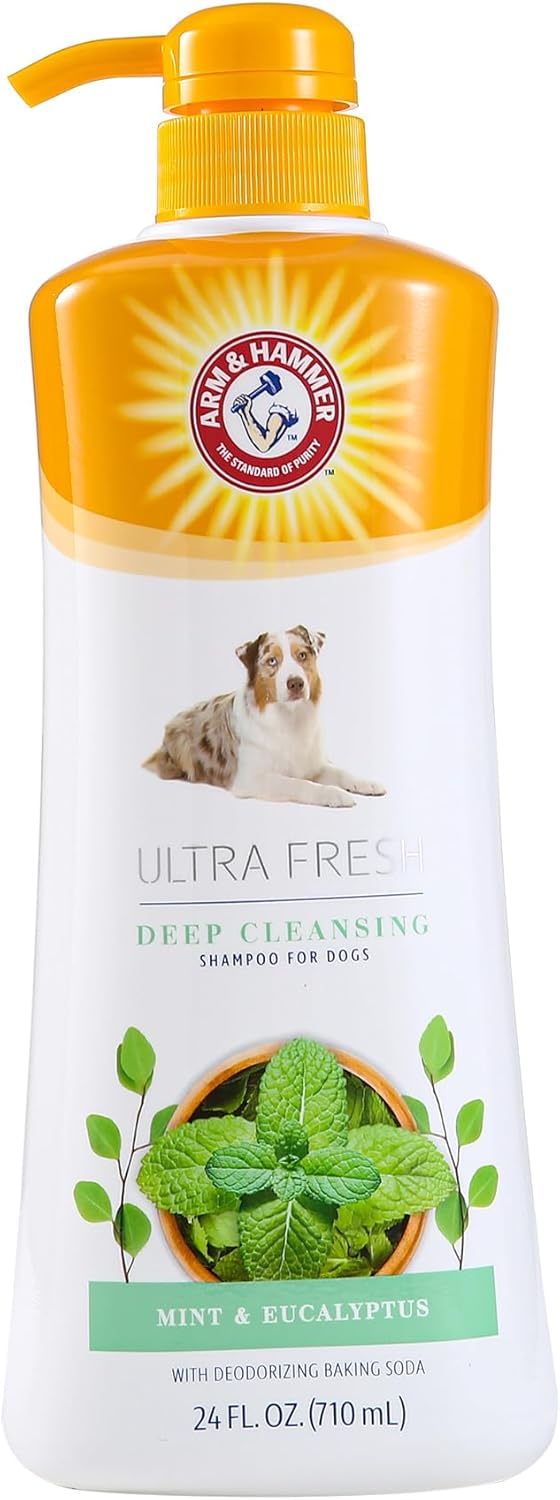 Arm & Hammer for Pets Ultra Fresh Deep Cleansing Dog Shampoo with Charcoal & Rosemary, Value Size 24oz | Great Smelling Pet Grooming and Bathing Supplies, Puppy Wash
