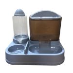 Gorilla pets 2-in-1 Pet Feeding Bowl and Water Bottle Set for Puppies and Cats | self Feeder Water Bottle and Food dispancer (Color May Vary)