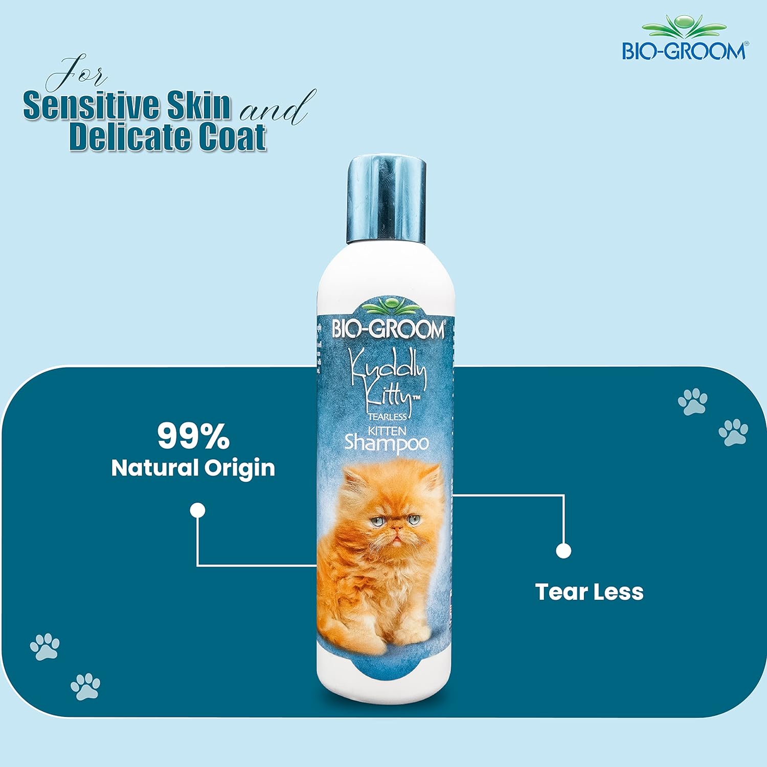 Bio-Groom Kuddly Kitty Tearless Kitten Shampoo for Cats, Replenish Cat Moisture and Maintain Coat Healthy, Silky, Shiny, Nourishes Skin and Keep Them Smelling Fresh, 236ml - Image 2