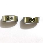Gorilla pets Parrot DNA Identification Ring for pahari Green Alexander Parrot Set of Two Silver in ss