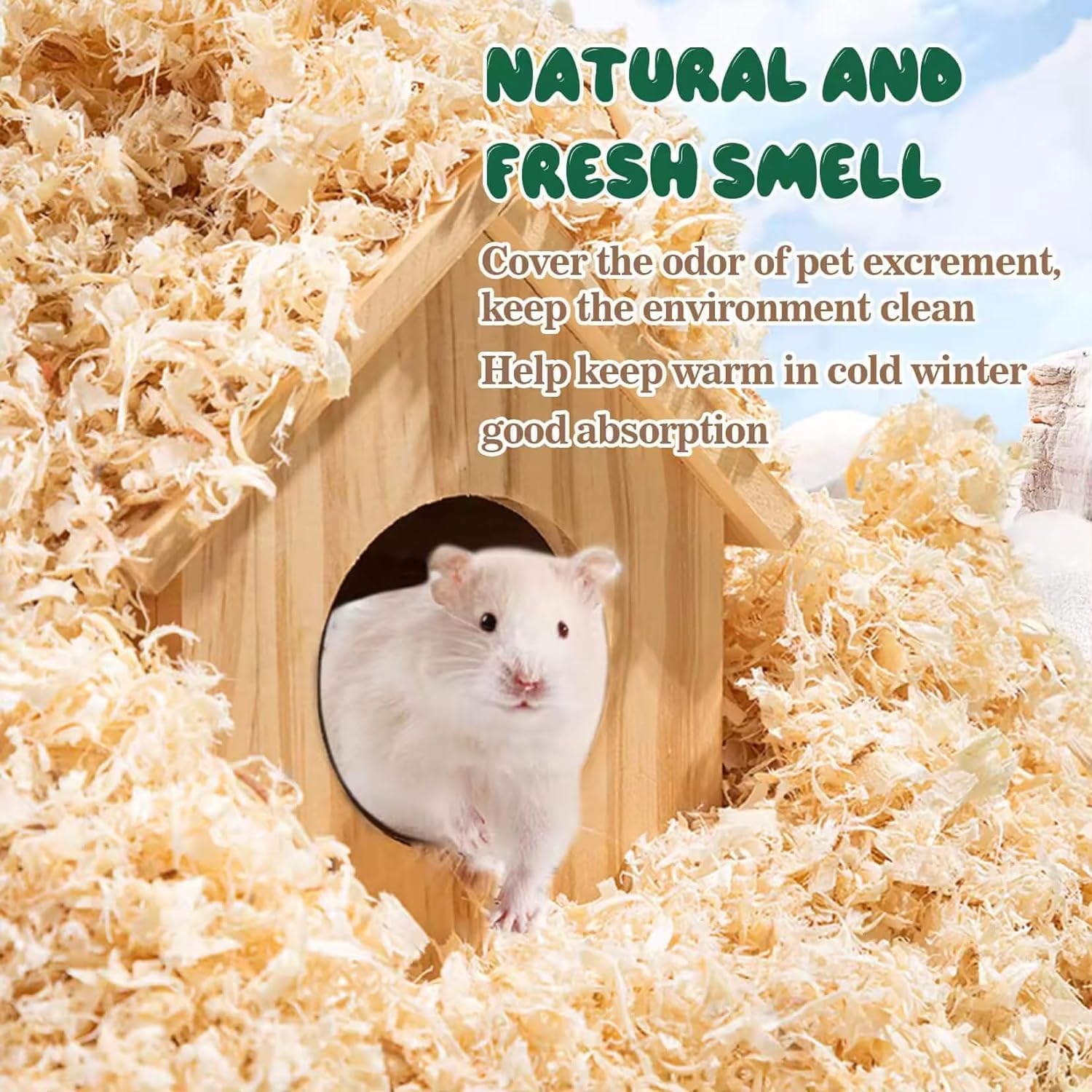 Gorilla pets Dust Less Pine Wood Shavings, Bedding Grass for Hamster, Bird, Chinchillas, Guinea Pig, Mice, Rabbit, Reptiles & Small Animals| Cozy Nesting Material for Birds - 1 Kg - Image 5